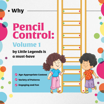 Lil Legends Pattern Tracing Book Vol 1 for Kids Age 3+ Years | Pencil Control & Tracing Activities | Pre-Writing Practice Workbook for Nursery, LKG Preschool & Kindergarten