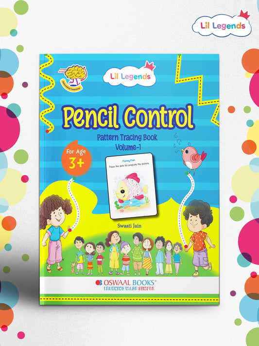 Lil Legends My first book of Patterns, Pencil Control Pattern Tracing Book Volume-1 for kids 3+ age group - Oswaal Books