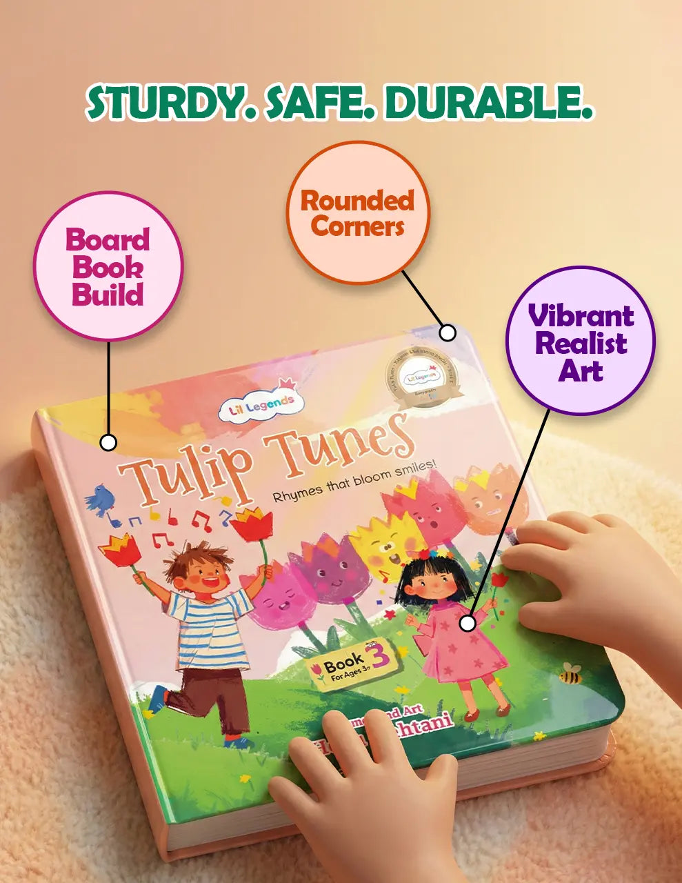 Lil Legends Tulip Tunes, Rhymes That Bloom Smiles Book 2 and 3 | Set of 2 Poem Books for Kids | Phonemic Awareness, Reading Readiness and Fun Activities | For Age 3+ 