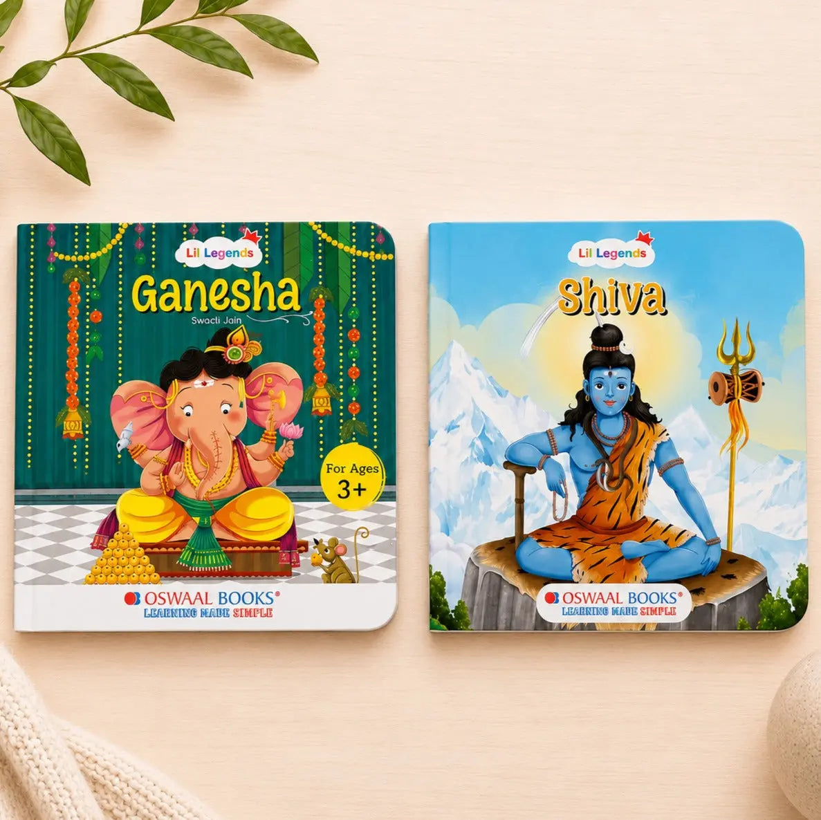 Lil Legends Mythological Tales Blessings of Gods Set of 2 Books for Kids Age 3+ Years - Lord Ganesha & Lord Shiva | Illustrated Hindu Mythology Stories for Children 