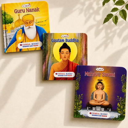 Lil Legends Spiritual Gurus Tales Set of 3 Books for Kids Age 3+ Years - Guru Nanak, Gautam Buddha & Mahavir Swami | Illustrated Stories for Peace, Kindness & Compassion 