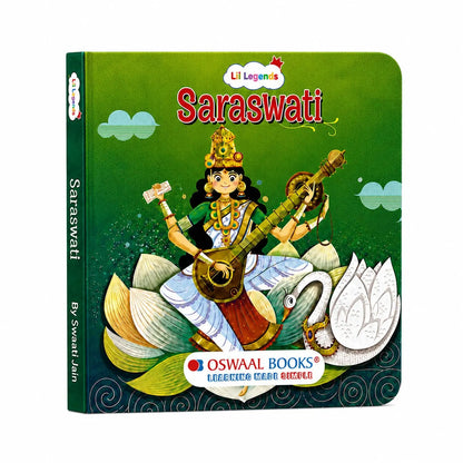 Lil Legends Mythology Board Book Set of 2 for Kids Age 3+ Years - Enchanting Tales of Goddess Lakshmi & Goddess Saraswati | Illustrated Short Bedtime Stories | Hindu Mythology Picture Books 
