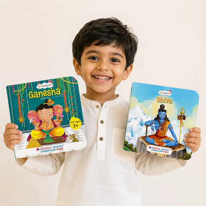 Lil Legends Mythological Tales Blessings of Gods Set of 2 Books for Kids Age 3+ Years - Lord Ganesha & Lord Shiva | Illustrated Hindu Mythology Stories for Children 