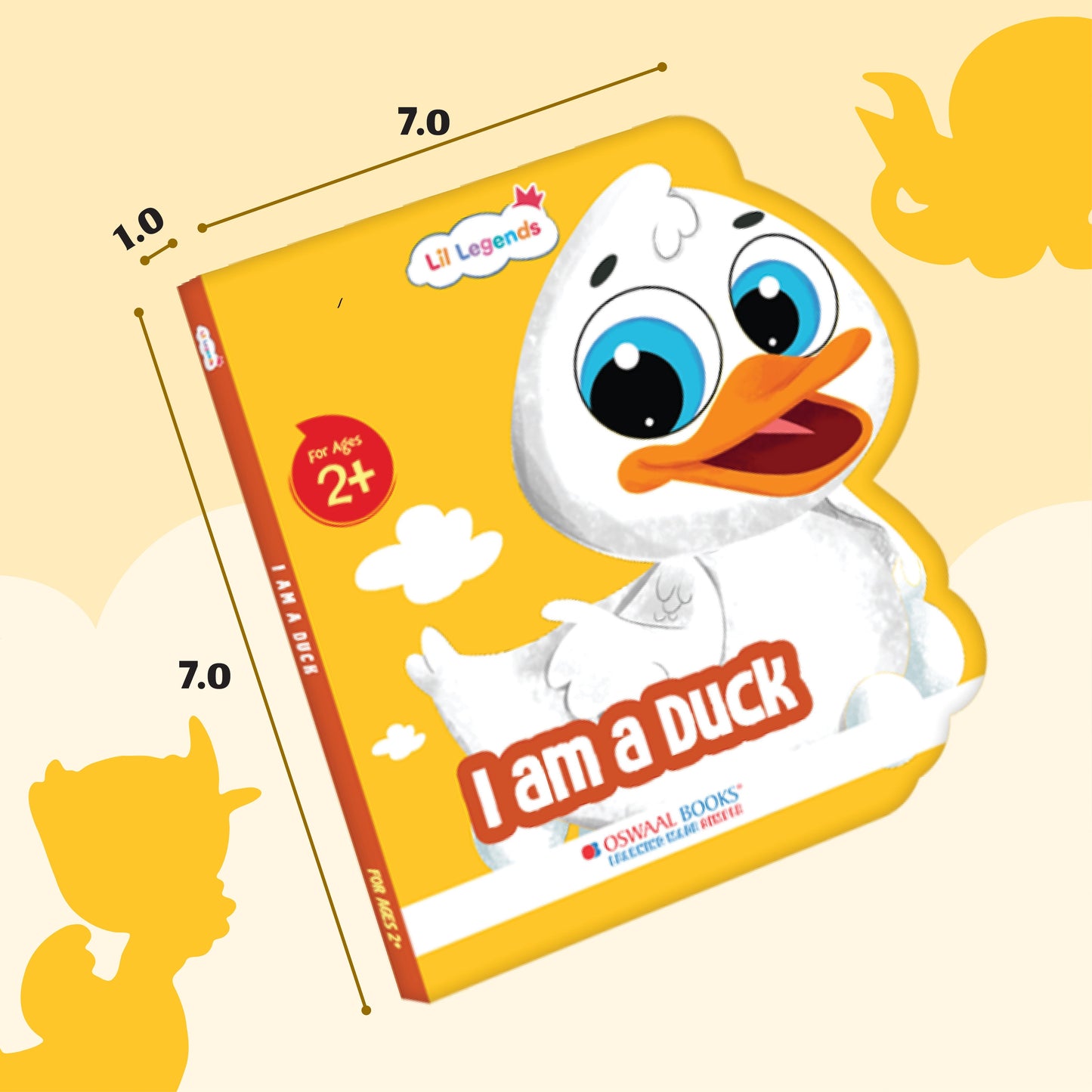 Animals, Birds & Fishes - Illustrated Shaped Board Book (Set of 12) |  DOG, COW, CRAB, CAT, DUCK, HEN, HORSE, RABBIT, SHEEP, TURTLE, WHALE & OCTOPUS | Pictures Book for Kids | Soft Child-friendly - Oswaal Books