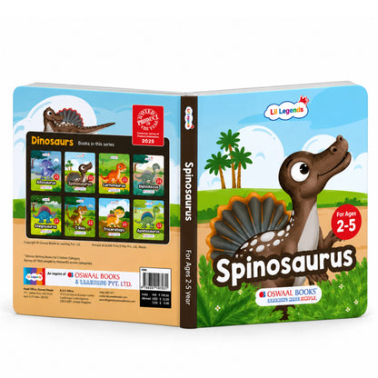 Lil Legends Padded Board Book for Kids | I am a Spinosaurus | Illustrated Dinosaur Book for Toddlers | Durable Early Learning Picture Book | Age 2–5 Years | Padded Cover Edition 