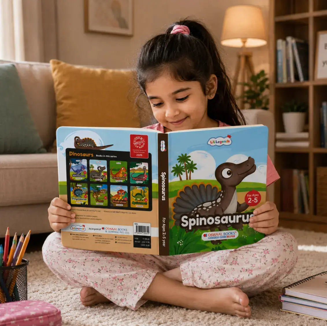 Lil Legends Padded Board Book for Kids | I am a Spinosaurus | Illustrated Dinosaur Book for Toddlers | Durable Early Learning Picture Book | Age 2–5 Years | Padded Cover Edition 
