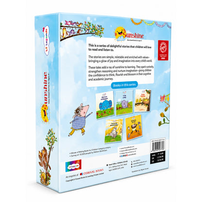 Lil Legends Sunshine Slipcase with 5 Value-based Board Books | Picture Stories for Kids | Enhances Vocabulary, Values, Curiosity, Imagination and Reading Skills | Age 4+ 