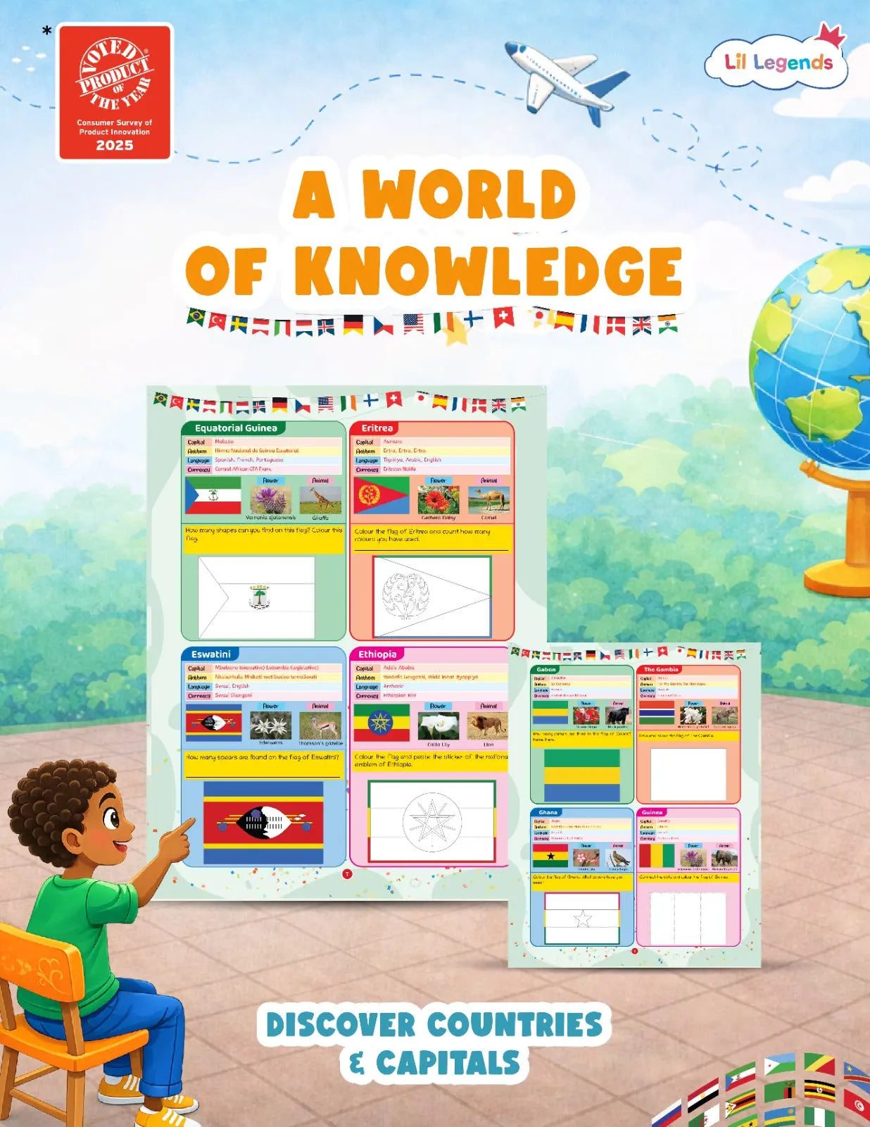 Lil Legends My First Book of Flags for Kids | Illustrated World Flags Picture Book | Builds Knowledge of Countries, Cultures & Visual Learning | Ages 4+ Years