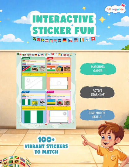 Lil Legends My First Book of Flags for Kids | Illustrated World Flags Picture Book | Builds Knowledge of Countries, Cultures & Visual Learning | Ages 4+ Years