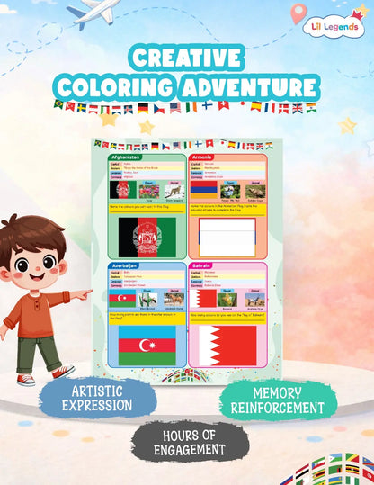 Lil Legends My First Book of Flags for Kids | Illustrated World Flags Picture Book | Builds Knowledge of Countries, Cultures & Visual Learning | Ages 4+ Years