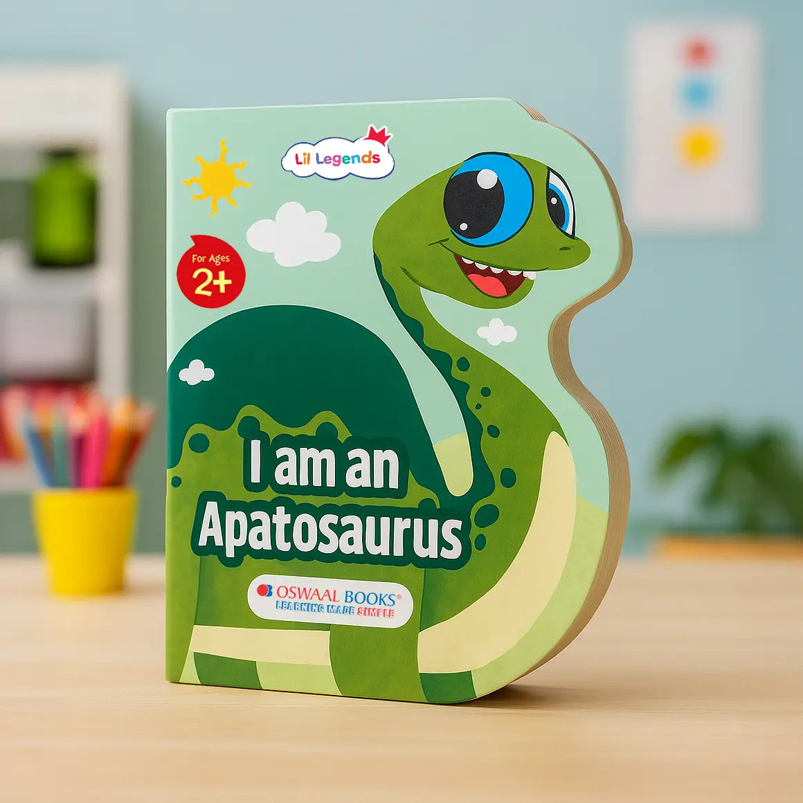 Apatosaurus Shaped Board Book for Toddlers | Learn Dinosaur Names & Sounds | Ages 2+ 