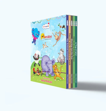 Lil Legends Sunshine Slipcase with 5 Value-based Board Books | Picture Stories for Kids | Enhances Vocabulary, Values, Curiosity, Imagination and Reading Skills | Age 4+ 