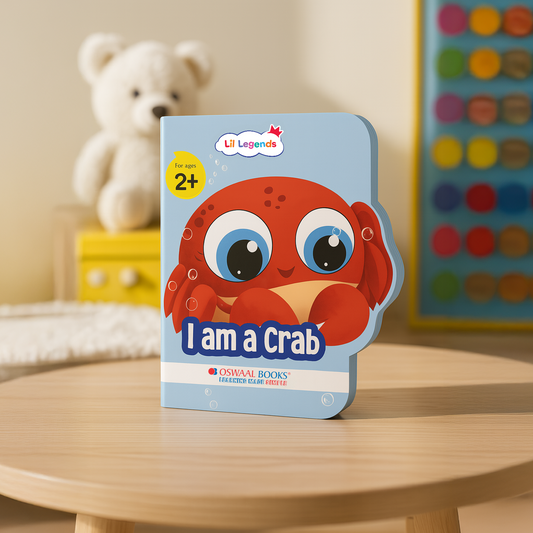 Crab Shaped Board Book for Toddlers | Fun & Educational Sea Animal Book | Ages 2+