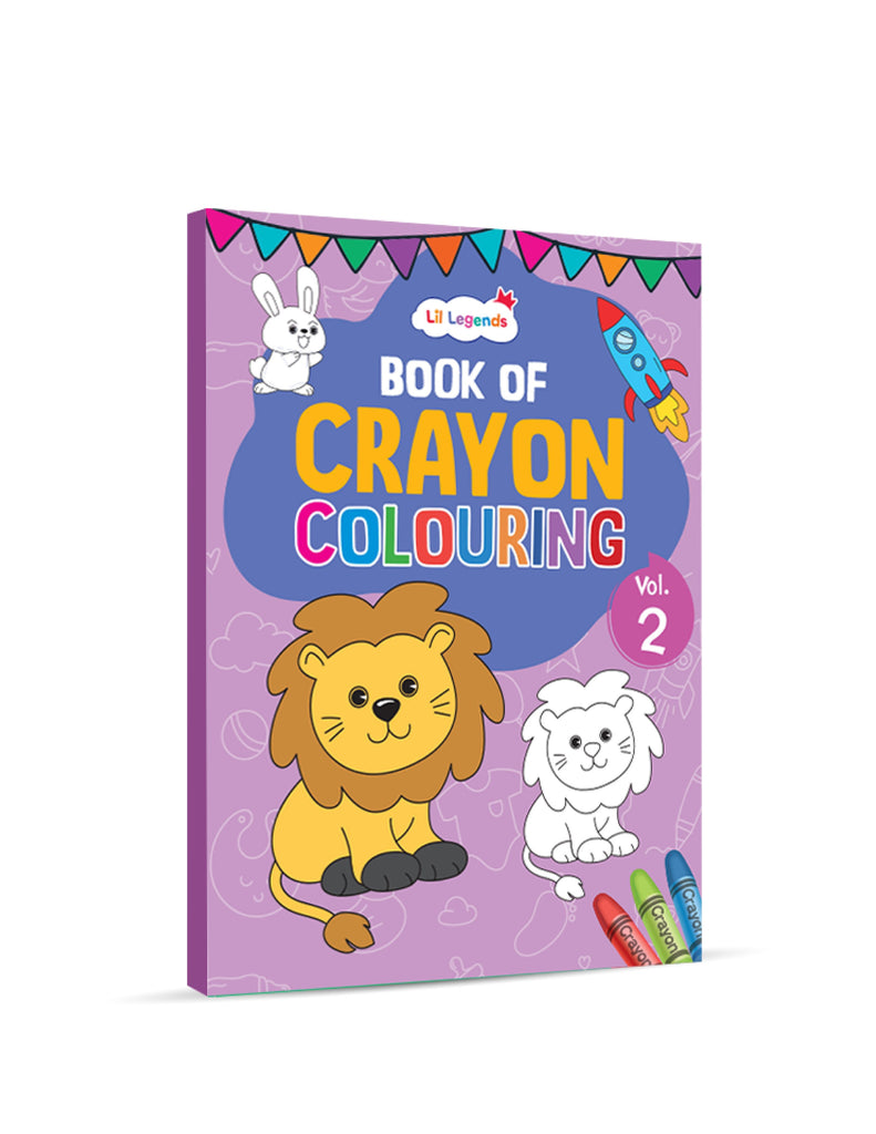 Crayon Colouring Book Vol. 2 | Bold & Easy for Little Legends 
