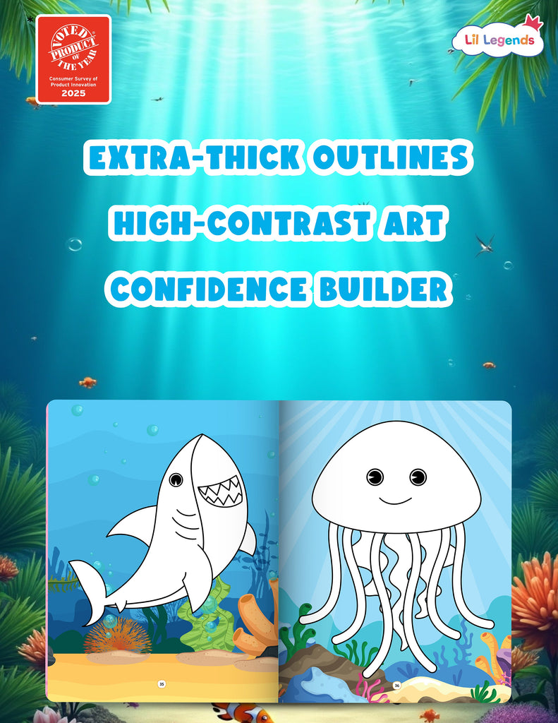 Crayon Colouring Book Vol. 2 | Bold & Easy for Little Legends 