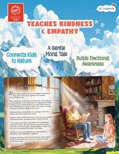 Lil Legends Heidi,  A Timeless Classic Retold with A Modern Flair | Illustrated Story Book | Vocabulary, Imagination and Value Booster Story for Young Readers | For Age 7+