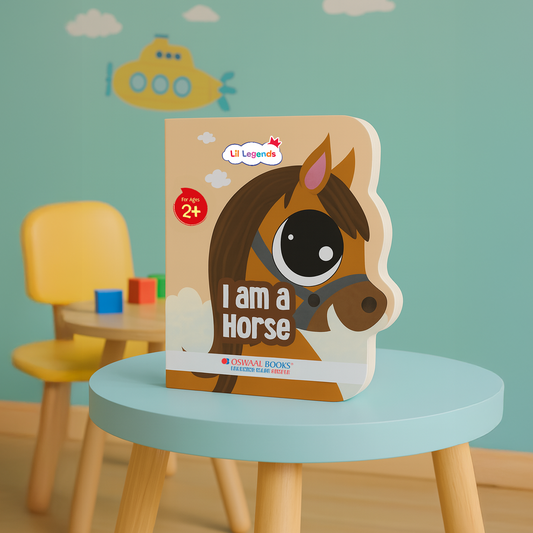 Horse Shaped Board Book for Toddlers | Learn Animal Names & Sounds | Ages 2+