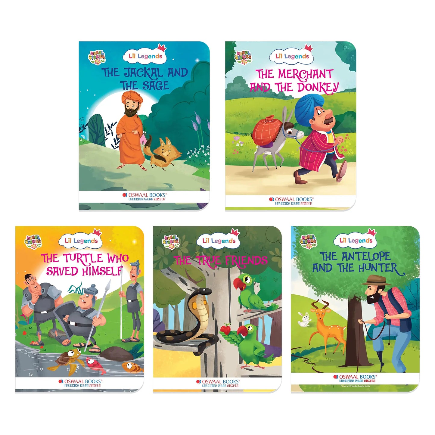 Lil Legends Illustrated Moral Stories for Kids Age 2+ Years - Set 2 of 5 Story Books | Short English Bedtime Stories with Colourful Pictures | Picture Books for Early Readers 