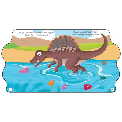 Lil Legends Dino Shaped Board Book for Kids | I am a Spinosaurus | Illustrated Dinosaur Story Book | Early Learning Picture Book | Age 2-5 Years | Board Book | Durable Edition 