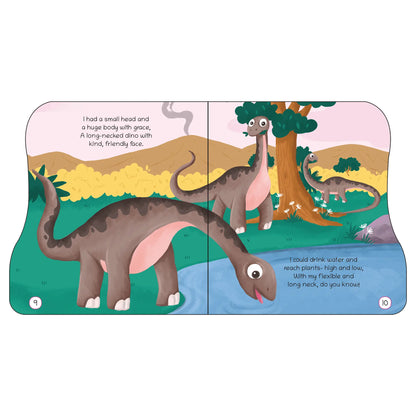 Lil Legends Dino Shaped Board Book for Kids | I am a Diplodocus | Illustrated Dinosaur Story Book | Early Learning Picture Book | Age 2-5 Years | Board Book | Durable Edition 
