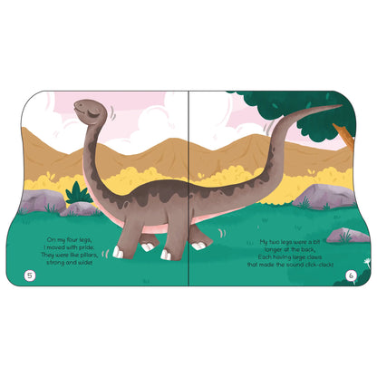 Lil Legends Dino Shaped Board Book for Kids | I am a Diplodocus | Illustrated Dinosaur Story Book | Early Learning Picture Book | Age 2-5 Years | Board Book | Durable Edition 