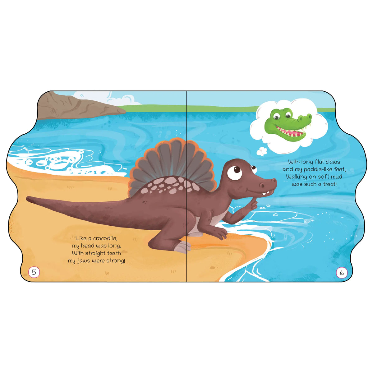 Lil Legends Dino Shaped Board Book for Kids | I am a Spinosaurus | Illustrated Dinosaur Story Book | Early Learning Picture Book | Age 2-5 Years | Board Book | Durable Edition 