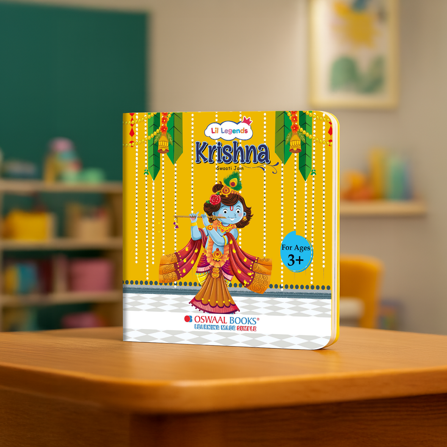 Krishna Story Book for Kids | Illustrated Board Book on Indian Mythology (Age 3+) | Playfulness & Wisdom