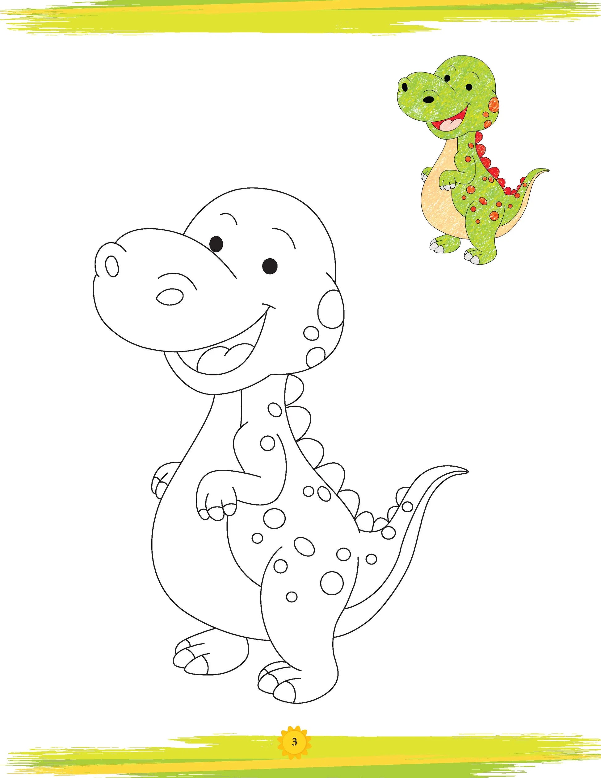 Lil Legends Book of Copy Colouring for Kids | Dinosaurs Theme | Fun Colouring Activity Book | Creativity, Colour Recognition & Fine Motor Skills | Age 3+ Years 