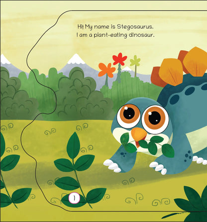 Lil Legends Dino Shaped Board Book for Kids | I am a Stegosaurus | Illustrated Dinosaur Story Book | Early Learning Picture Book | Age 2+ Years | Board Book | Durable
