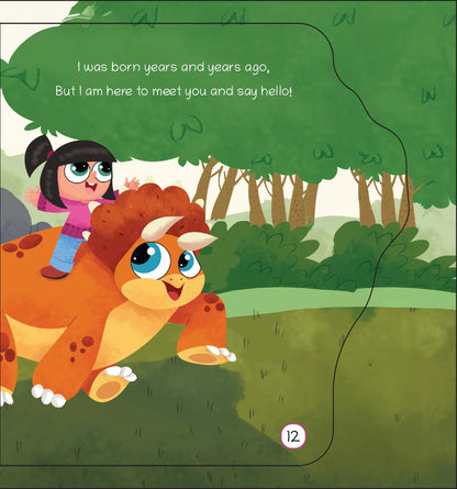 Lil Legends Dino Shaped Board Book for Kids | I am a Triceratops | Illustrated Dinosaur Story Book | Early Learning Picture Book | Age 2+ Years | Board Book | Durable