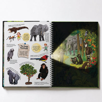 Oswaal Lil Legends Magic Flashlight Little Explorer Mega Pack – Ocean, Jungle, Dinosaur and Wild Animals for Kids | Interactive Hidden Pictures, Reveal Card and Interesting Facts | For Age 3+