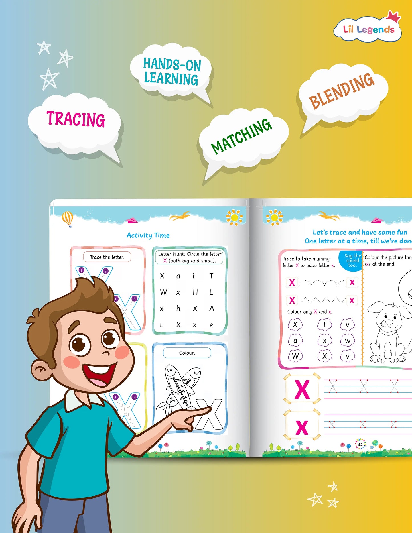 Lil Legends Level 1 Phonics & Sight Words 3-Book Set for Ages 3–6 | Build Strong Reading Foundations, Boost Confidence & Vocabulary Early | Includes Phonics Part 1, Part 2 & Sight Words 