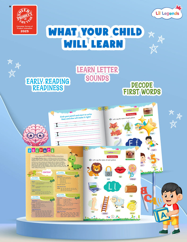 Phonics Book for Kids Age 3–6 – Level 1 Part 1 | Learn Letter Sounds & First Words 