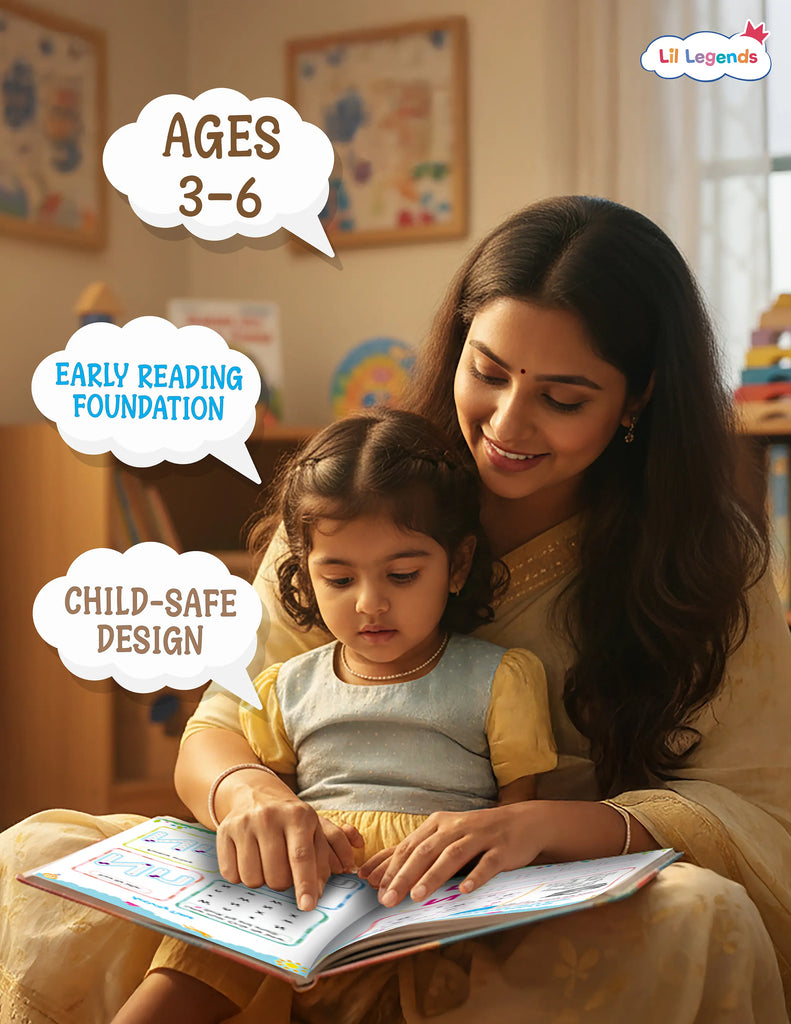 Phonics Book for Kids Age 3–6 – Level 1 Part 1 | Learn Letter Sounds & First Words 