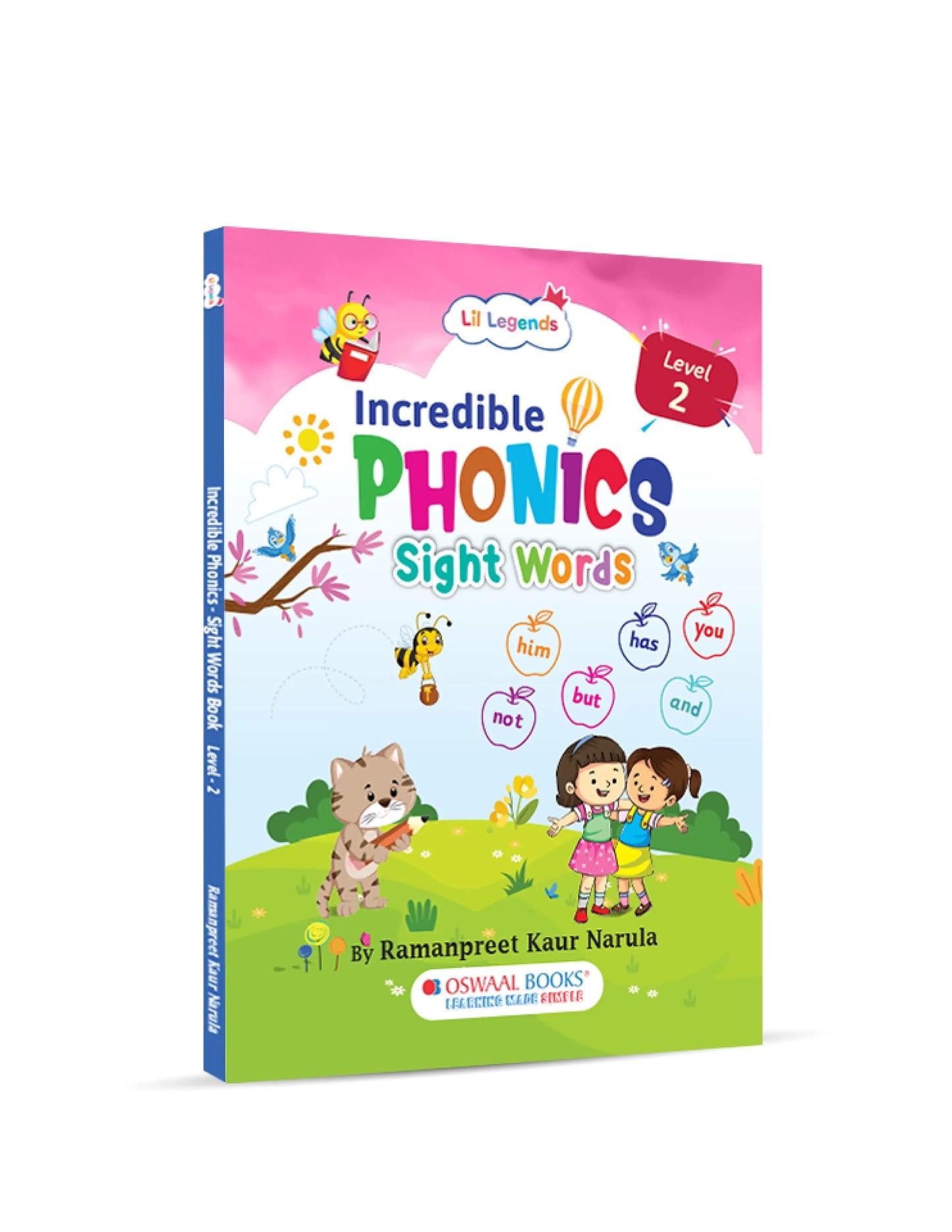 Lil Legends Incredible Phonics Sight Words Book Level 2 for Kids Age 4-6 Years | High Frequency Words & Reading Speed Practice | Workbook for UKG & Class 1 | Reading Fluency & Vocabulary