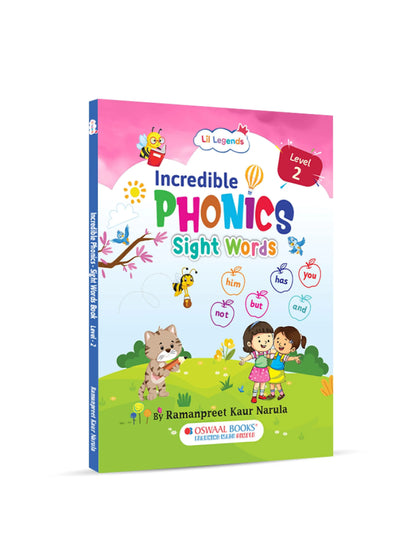 Lil Legends Incredible Phonics Sight Words Book Level 2 for Kids Age 4-6 Years | High Frequency Words & Reading Speed Practice | Workbook for UKG & Class 1 | Reading Fluency & Vocabulary