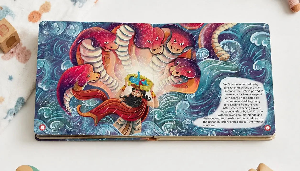 Lil Legends My Little Board Book of Mythological Tales of Lord Krishna for Kids Age 3+ Years | Enchanting Indian Stories with Colourful Illustrations | Hindu Mythology Picture Book 