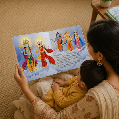 Lil Legends Indian Mythology Story Board Books Set of 10 for Kids Age 3+ Years - Tales of Lord Rama, Krishna, Hanuman, Ganesha, Shiva, Goddess Saraswati, Lakshmi, Buddha, Mahavir & Guru Nanak 