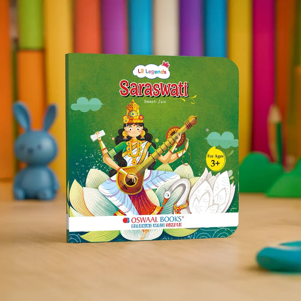 Saraswati Story Book for Kids | Illustrated Board Book on Indian Mythology (Age 3+) | Wisdom & Creativity 