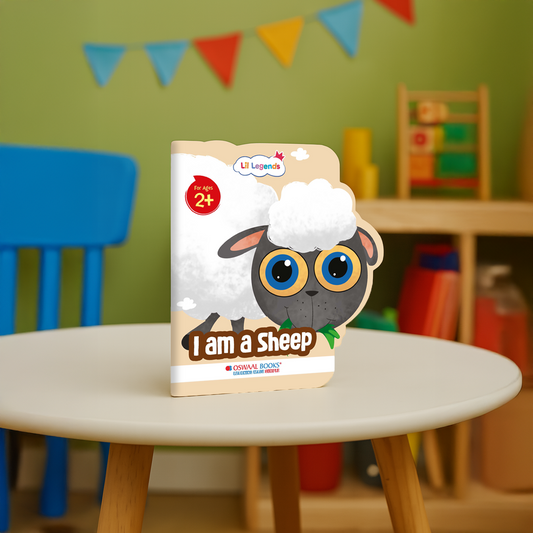 Sheep Shaped Board Book for Toddlers | Farm Animal Learning | Ages 2+
