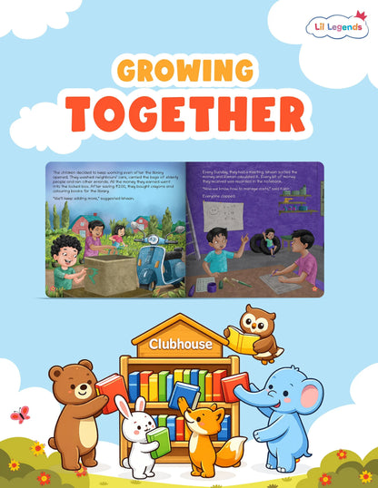 Lil Legends The Little Library Club - A Book For Financial Literacy for Kids | Earning, Saving, Spending and Smart Money Habits | Illustrated Picture Story Book | Age 5+ 