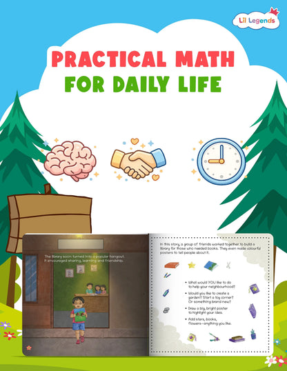 Lil Legends The Little Library Club - A Book For Financial Literacy for Kids | Earning, Saving, Spending and Smart Money Habits | Illustrated Picture Story Book | Age 5+ 