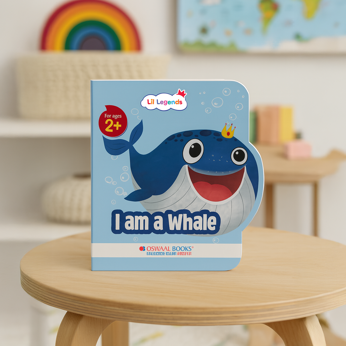 Whale Shaped Board Book for Toddlers | Fun & Educational Sea Animal Book | Ages 2+
